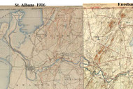 Highgate VT 1916 USGS Old Topo Map - Town Composite Franklin Co.