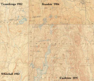 Hubbardton VT 1897-1904 USGS Old Topo Map - Town Composite Rutland Co.