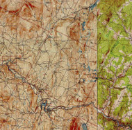 Hyde Park VT 1930 USGS Old Topo Map - Town Composite Lamoille Co.
