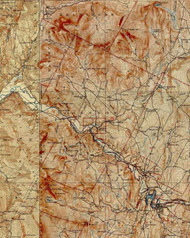 Johnson VT 1930-1927 USGS Old Topo Map - Town Composite Lamoille Co.