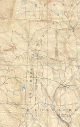 Landgrove VT 1893-1899 USGS Old Topo Map - Town Composite Bennington Co.
