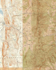 Lincoln VT 1905-1921 USGS Old Topo Map - Town Composite Addison Co.