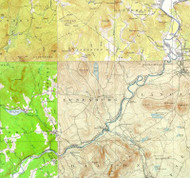 Luneburg VT 1900-1951 USGS Old Topo Map - Town Composite Essex Co.