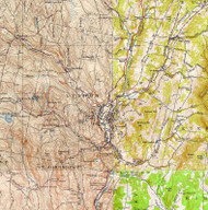 Lyndon VT 1939-1951 USGS Old Topo Map - Town Composite Caledonia Co.
