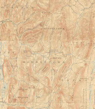 Middletown VT 1897 USGS Old Topo Map - Town Composite Rutland Co.