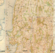 Milton VT 1915-1927 USGS Old Topo Map - Town Composite Chittenden Co.