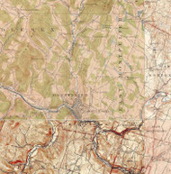Montpelier VT 1921-1924 USGS Old Topo Map - Town Composite Washington Co.