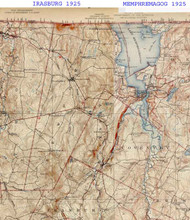 Newport VT 1925 USGS Old Topo Map - Town Composite Orleans Co.