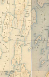 North Hero VT 1895-1916 USGS Old Topo Map - Town Composite Grand Isle Co.