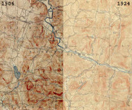 Richmond VT 1906-1924 USGS Old Topo Map - Town Composite Chittenden Co.