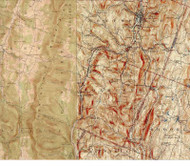Roxbury VT 1921-1924 USGS Old Topo Map - Town Composite Washington Co.