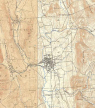 Rutland VT 1893-1897 USGS Old Topo Map - Town Composite Rutland Co.
