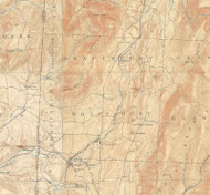 Shaftsbury VT 1897-1900 USGS Old Topo Map - Town Composite Bennington Co.