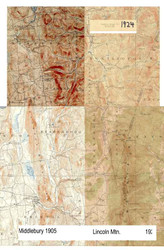 Starksboro VT 1905-1924 USGS Old Topo Map - Town Composite Addison Co.