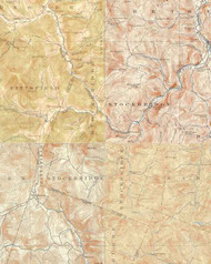 Stockbridge VT 1893-1926 USGS Old Topo Map - Town Composite Windsor Co.