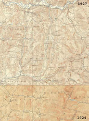 Sunderhill VT 1924-1927 USGS Old Topo Map - Town Composite Chittenden Co.