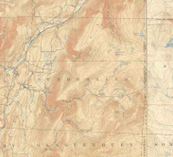 Sunderland VT 1900 USGS Old Topo Map - Town Composite Bennington Co.