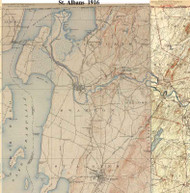 Swanton VT 1916 USGS Old Topo Map - Town Composite Franklin Co.