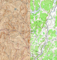 Thetford VT 1896-1931 USGS Old Topo Map - Town Composite Orange Co.