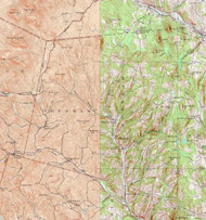 Topsham VT 1935-1948 USGS Old Topo Map - Town Composite Orange Co.