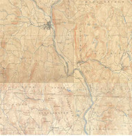 Vernon VT 1893-1898 USGS Old Topo Map - Town Composite Windham Co.