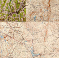 Walden VT 1938-1943 USGS Old Topo Map - Town Composite Caledonia Co.
