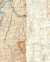 Waltham VT 1898-1905 USGS Old Topo Map - Town Composite Addison Co.