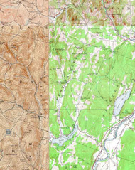 West Fairlee VT 1896-1931 USGS Old Topo Map - Town Composite Orange Co.