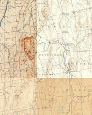 Weybridge VT 1898-1905 USGS Old Topo Map - Town Composite Addison Co.