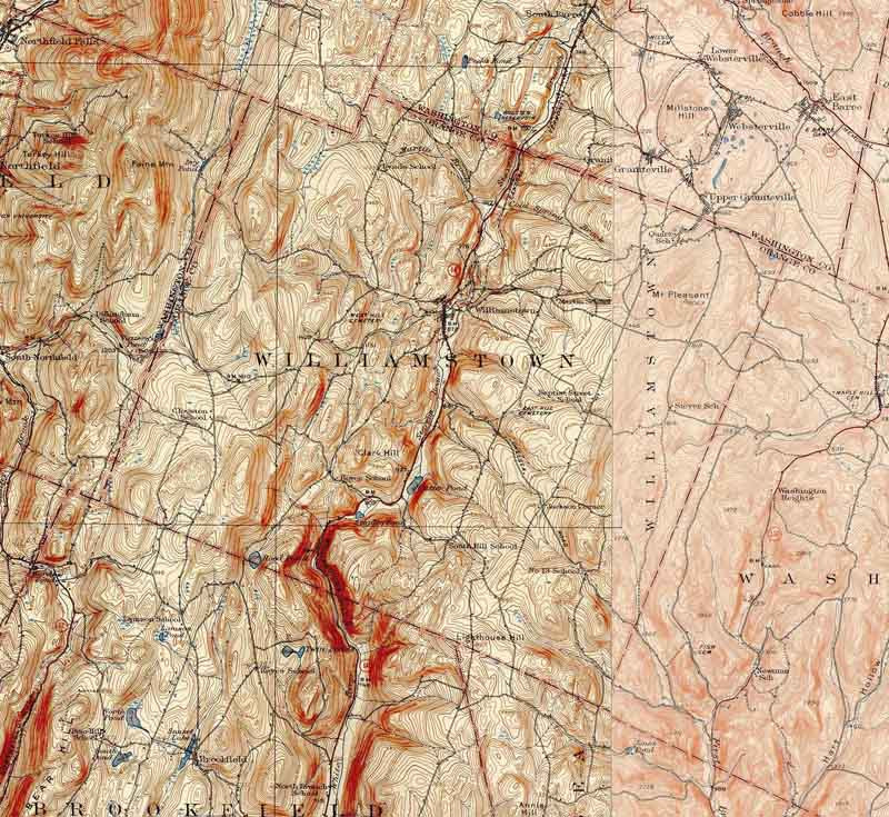 Williamstown VT 19241948 USGS Old Topo Map Town Composite Orange Co. OLD MAPS