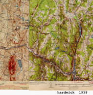 Wolcott VT 1930-1938 USGS Old Topo Map - Town Composite Lamoille Co.