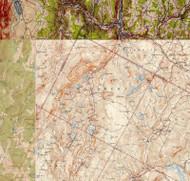 Woodbury VT 1921-1943 USGS Old Topo Map - Town Composite Washington Co.