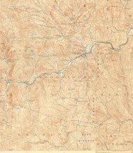Woodstock VT 1908-1911 USGS Old Topo Map - Town Composite Windsor Co.