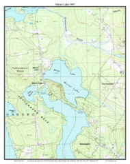 Mirror Lake 1987 - Custom USGS Old Topo Map - New Hampshire - Lake Winnipesaukee Area