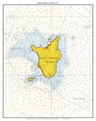 Santa Barbara Island 1971 - South California Harbors Custom Chart
