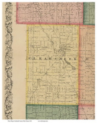 Clear Creek, Ohio 1861 Old Town Map Custom Print - Ashland Co. (Nunan)