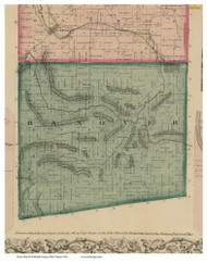 Hanover, Ohio 1861 Old Town Map Custom Print - Ashland Co. (Nunan)