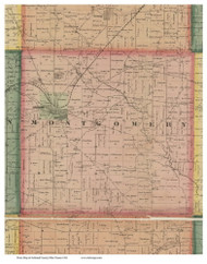 Montgomery, Ohio 1861 Old Town Map Custom Print - Ashland Co. (Nunan)