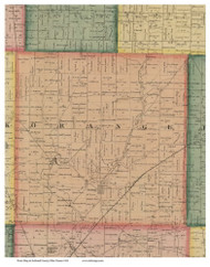 Orange, Ohio 1861 Old Town Map Custom Print - Ashland Co. (Nunan)