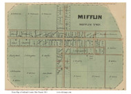 Mifflin Village - Mifflin, Ohio 1861 Old Town Map Custom Print - Ashland Co. (Nunan)