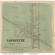 Lafayette - Perry, Ohio 1861 Old Town Map Custom Print - Ashland Co. (Nunan)