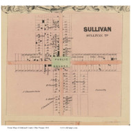 Sullivan Village - Ashland Co., Ohio 1861 Old Town Map Custom Print - Ashland Co. (Nunan)