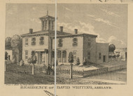 Res. of David Whiting - Ashland Co., Ohio 1861 Old Town Map Custom Print - Ashland Co. (Nunan)