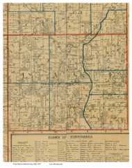 Lake, Ohio 1897 Old Town Map Custom Print - Ashland Co.