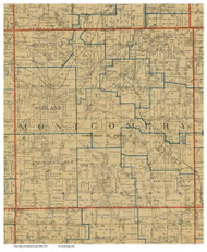 Montgomery, Ohio 1897 Old Town Map Custom Print - Ashland Co.