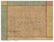 Washington, Ohio 1860 Old Town Map Custom Print - Auglaize Co.