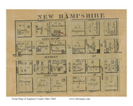 New Hampshire - Goshen, Ohio 1860 Old Town Map Custom Print - Auglaize Co.