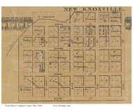 New Knoxville - Washington, Ohio 1860 Old Town Map Custom Print - Auglaize Co.