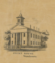 Court House - Auglaize Co., Ohio 1860 Old Town Map Custom Print - Auglaize Co.