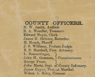County Officers - Auglaize Co., Ohio 1860 Old Town Map Custom Print - Auglaize Co.
